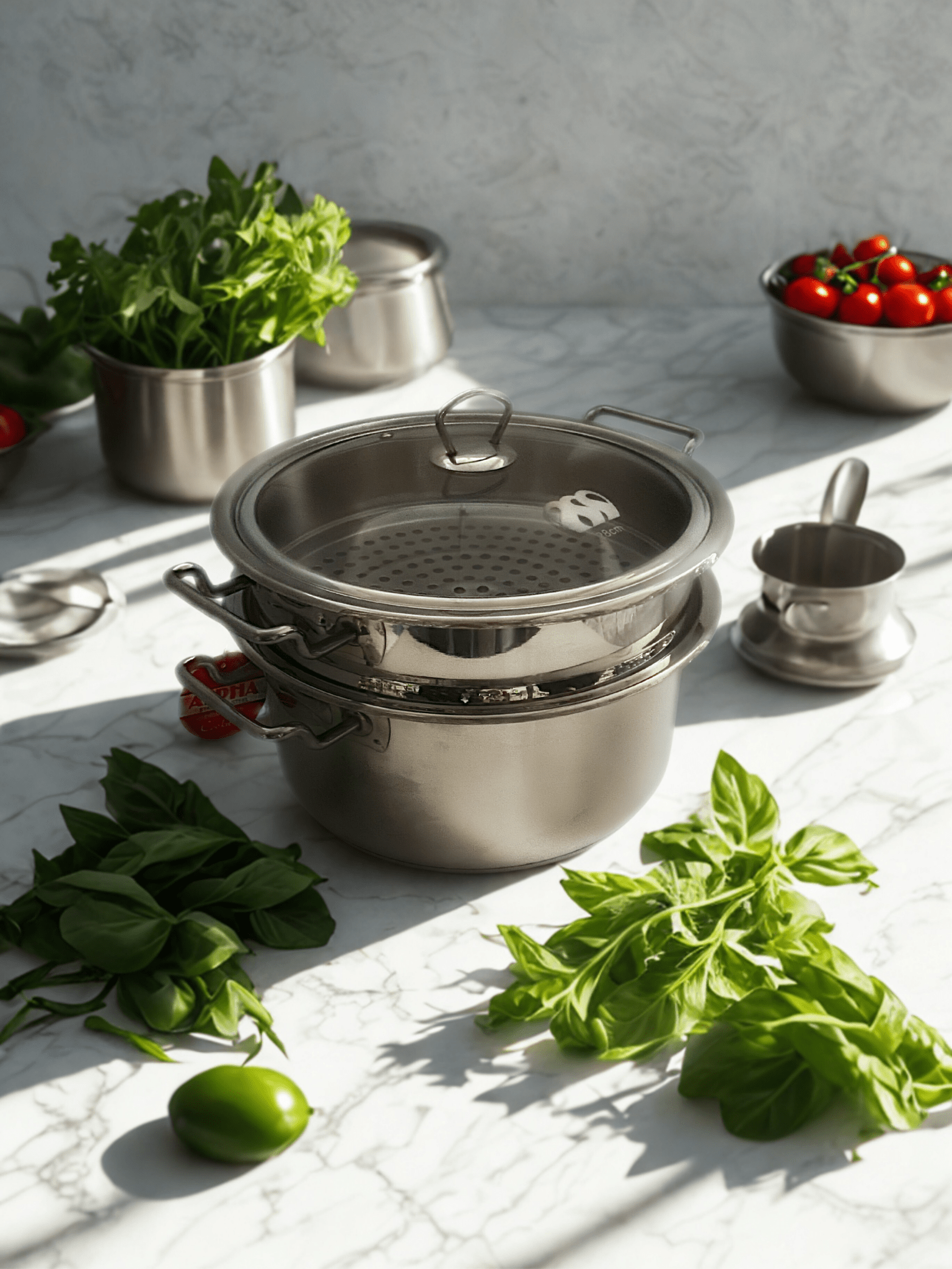 Stainless Steel Alpha Food Steamer
