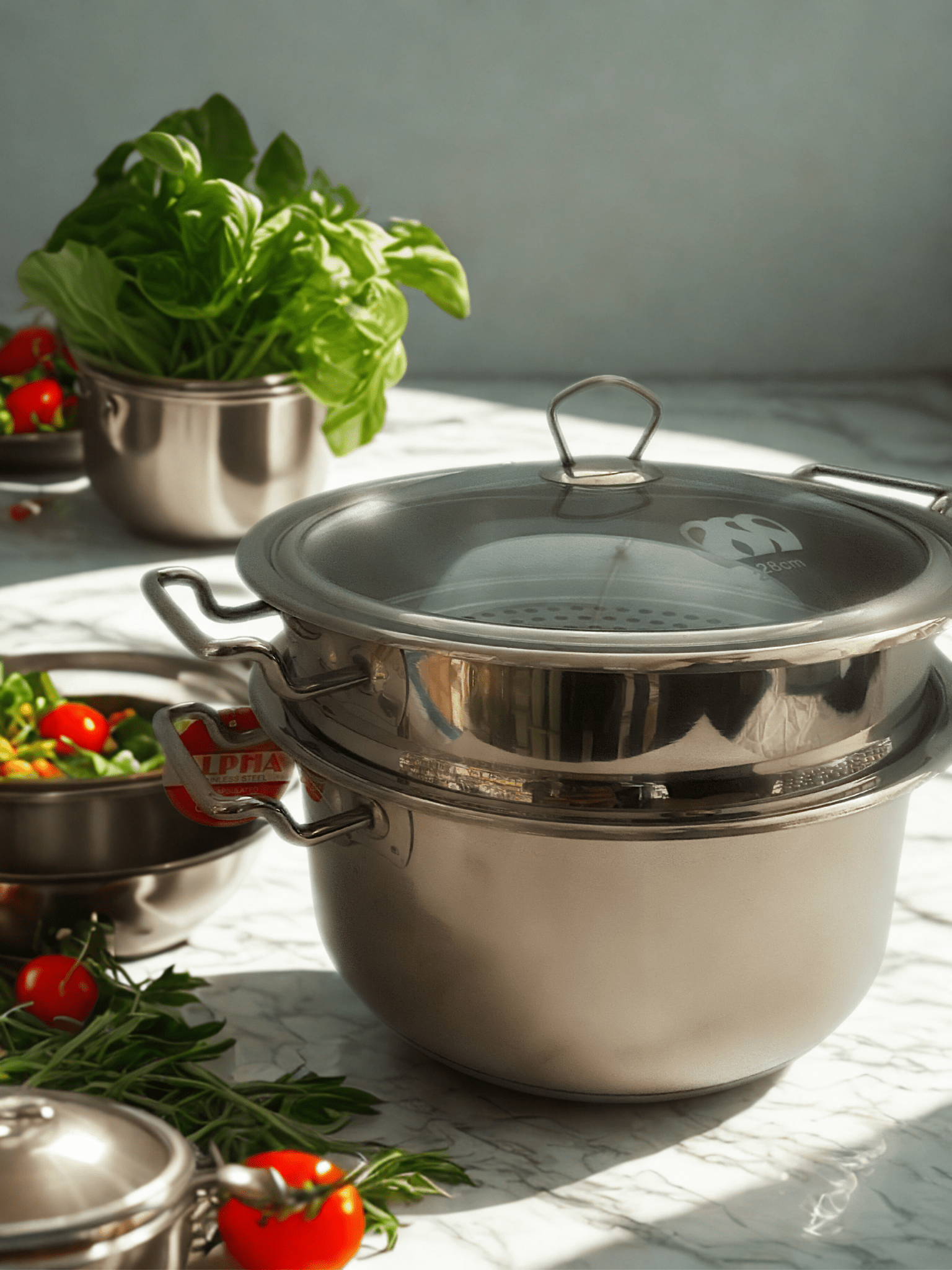 Stainless Steel Alpha Food Steamer