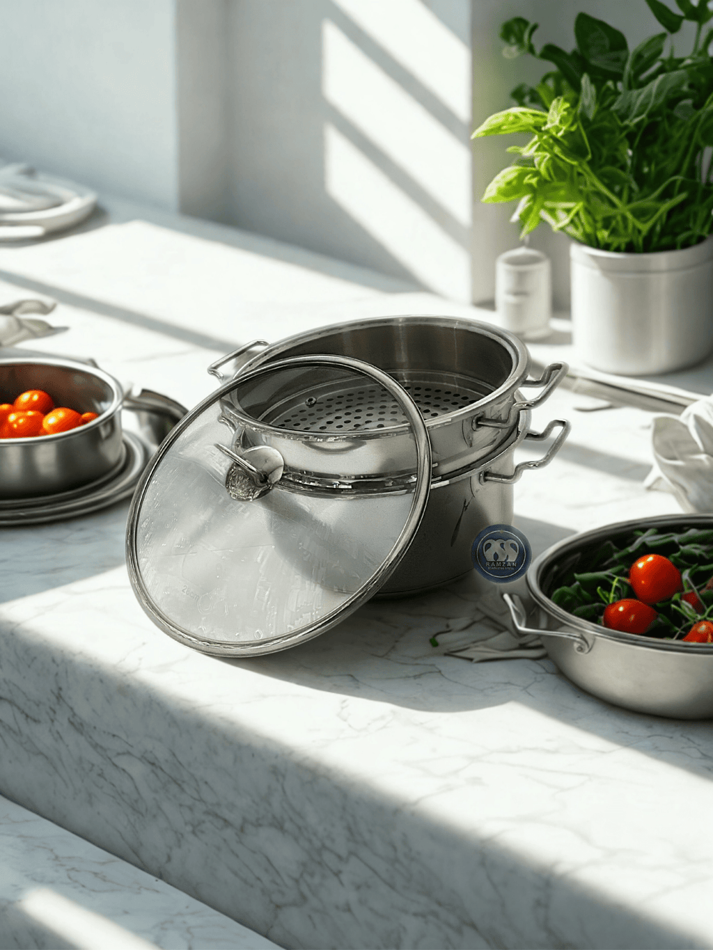 Stainless Steel Alpha Food Steamer