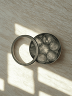 Stainless Steel Eastern DURO Glass Lid Spices or Dry fruits Box