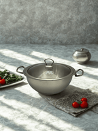 Stainless Steel Alpha Wire Handle Karahi Pot or Wok
