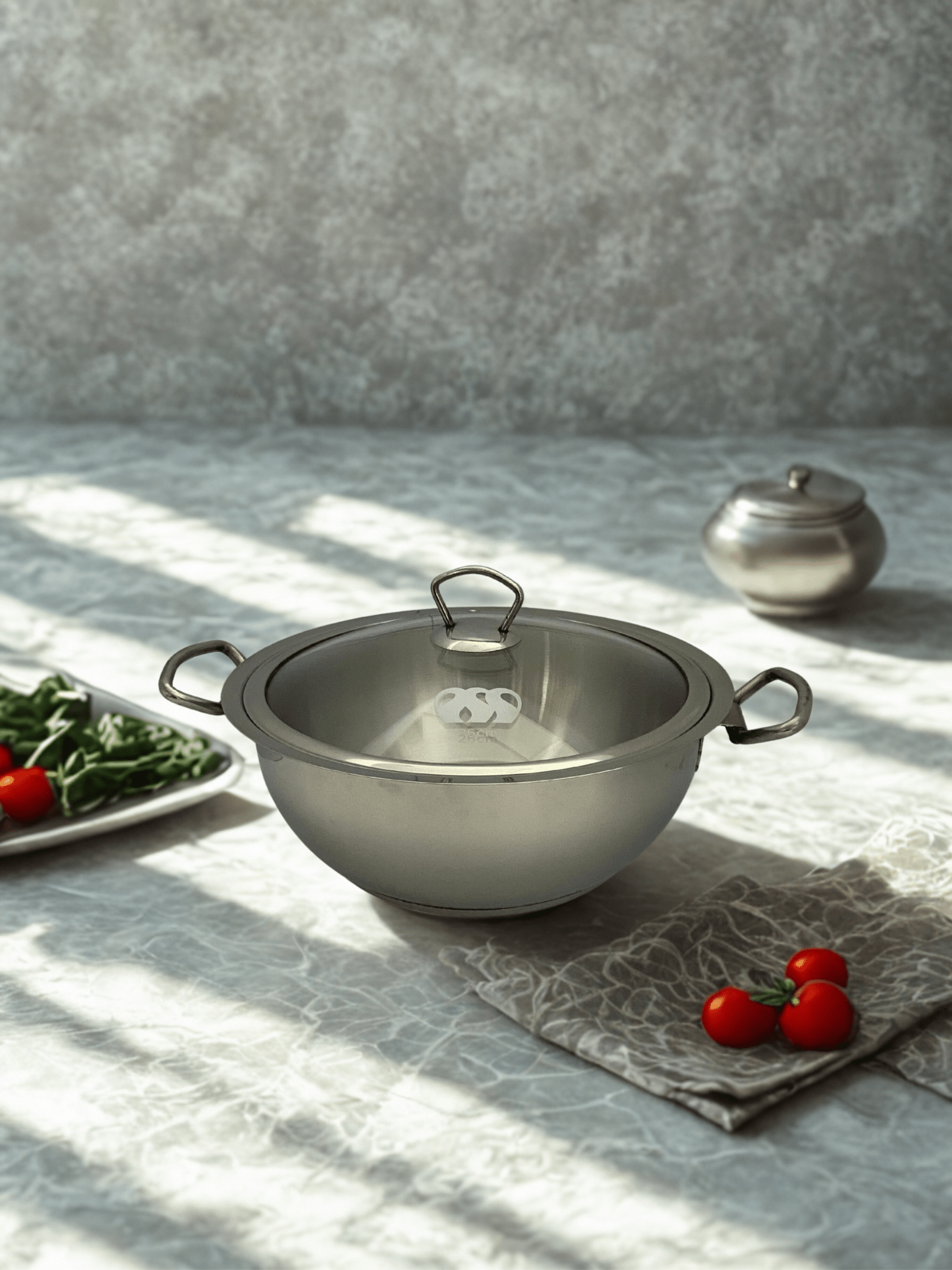 Stainless Steel Alpha Wire Handle Karahi Pot or Wok