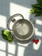 Stainless Steel Alpha Wire Handle Karahi Pot or Wok