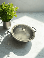 Stainless Steel Alpha Wire Handle Karahi Pot or Wok