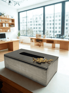 Sizzles Tissue box Prime with Golden Decor