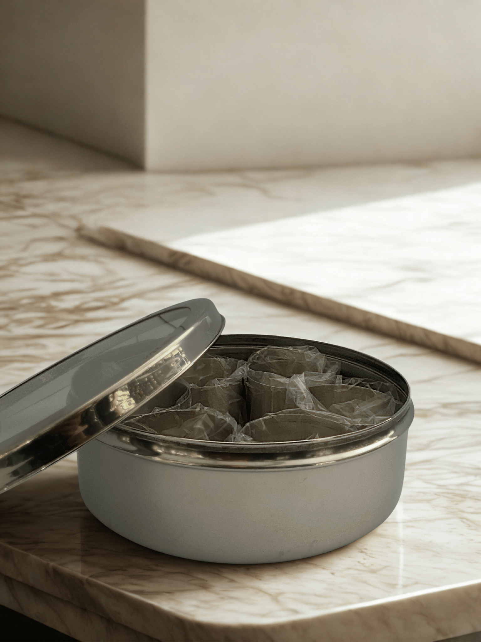 Stainless Steel Eastern DURO Glass Lid Spices or Dry fruits Box