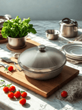 Alpha Stainless Steel Karahi Pot (Steel Lid)
